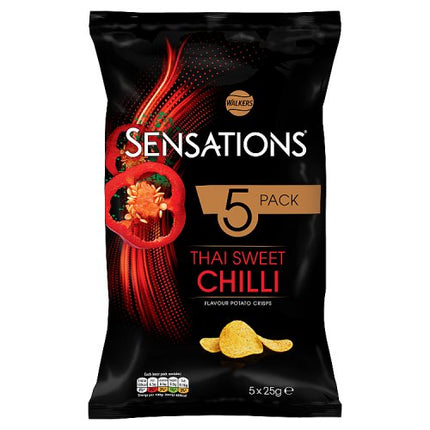 Walkers Sensations Thai Sweet Chilli Multipack Crisps 5x25g