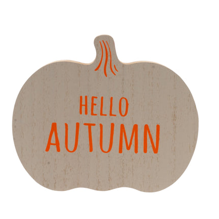 Pumpkin Wooden Signs 3 Assorted
