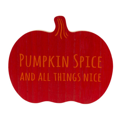 Pumpkin Wooden Signs 3 Assorted