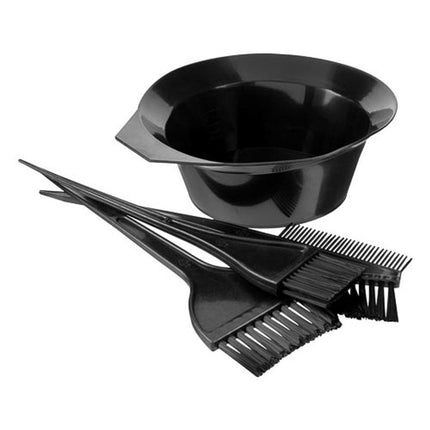 dye bowl with 3 brushes