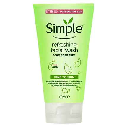 simple kind to skin refreshing facial wash 150ml