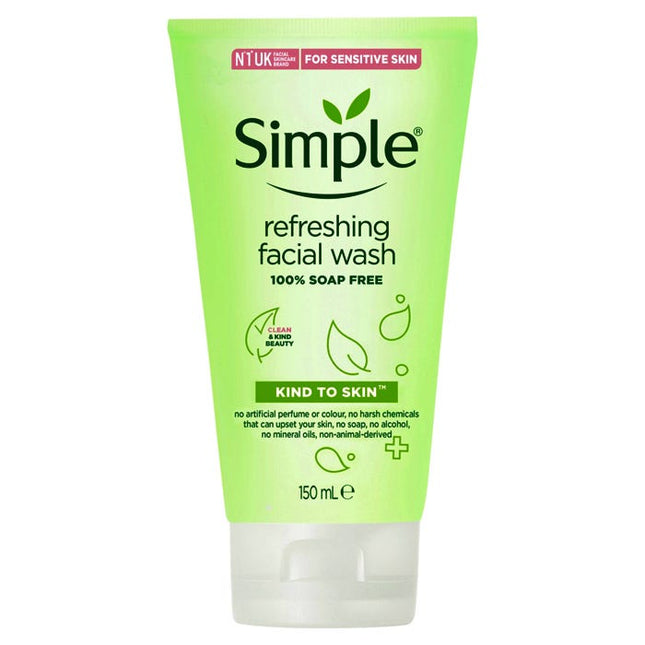 simple kind to skin refreshing facial wash 150ml