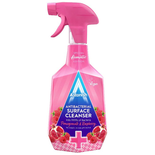 astonish antibacterial surface cleanser pomegranate raspberry spray 750ml