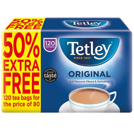 tetley original black tea tea bags 375g pack of 120