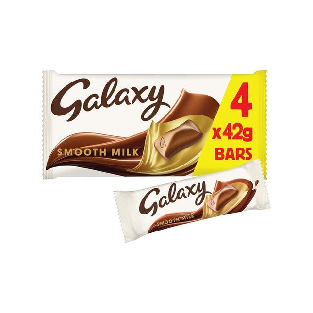 galaxy smooth milk chocolate bars 168g pack of 4