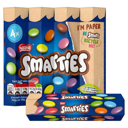 nestle smarties tubes 136g pack of 4