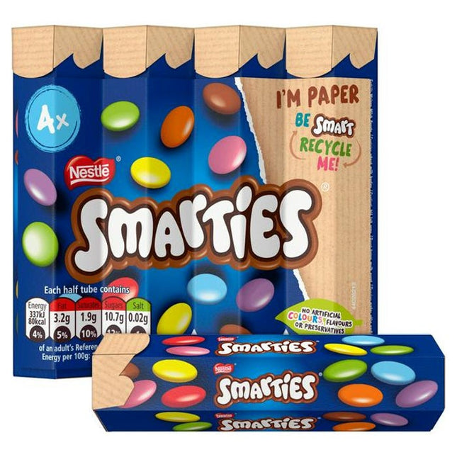 nestle smarties tubes 136g pack of 4