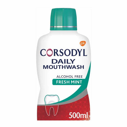 corsodyl fresh mint mouthwash 500ml