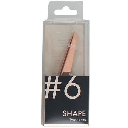 6 tweezers rose gold