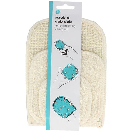 hemp exfoliating bath set 3 piece set