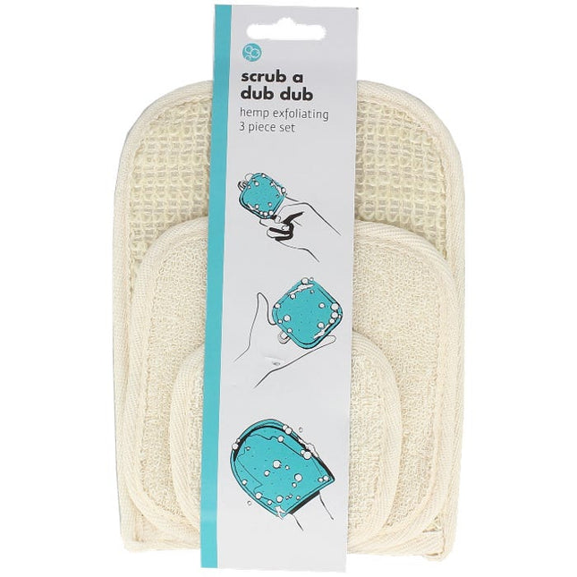 hemp exfoliating bath set 3 piece set