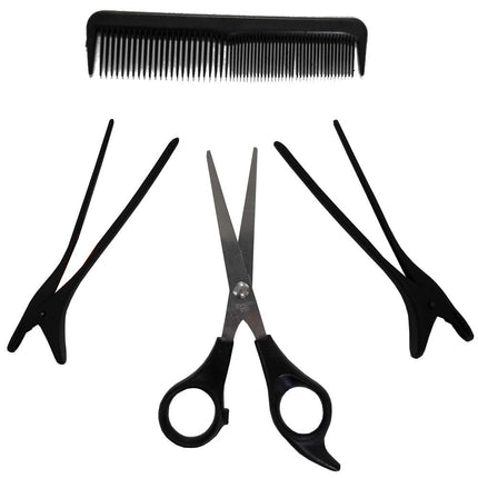 professional hair dressing kit comb scissors and clips