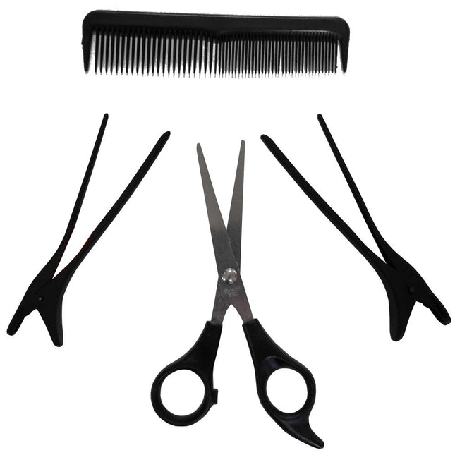 professional hair dressing kit comb scissors and clips