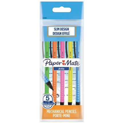 paper mate artio mechanical pencils 5 colours pack of 5