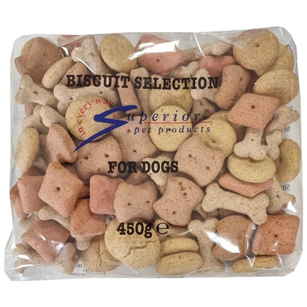 superior pet products biscuit selection for dogs 450g