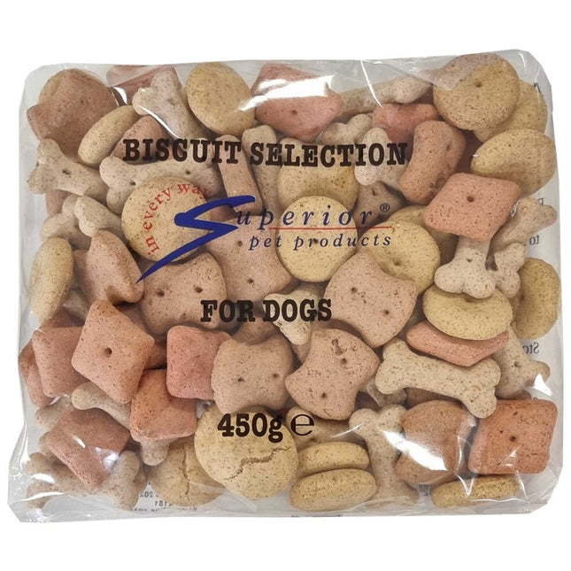 superior pet products biscuit selection for dogs 450g