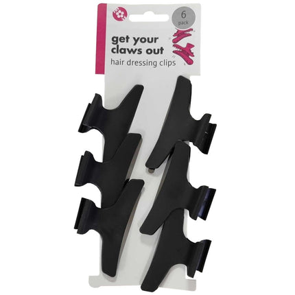 hair dressing clips pack of 6
