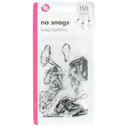 no snag bobbles black clear pack of 150