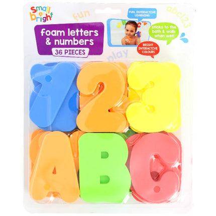 small bright foam letters numbers pack of 36