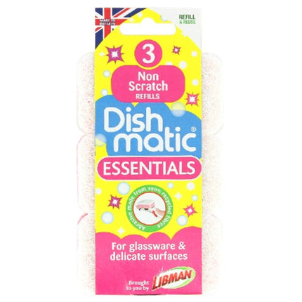 dishmatic essentials non scratch refills pack of 2