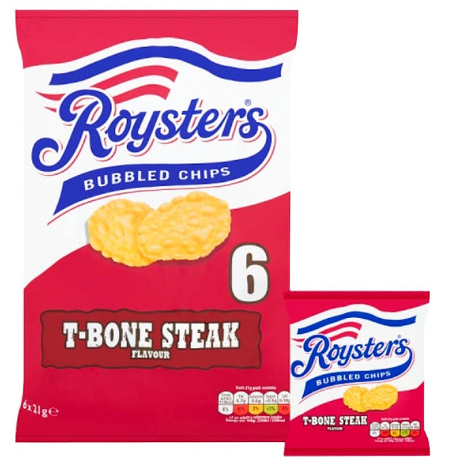 roysters r t bone steak bubbled chips pack of 6