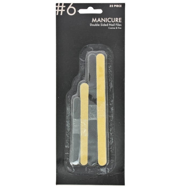 6 double sided nail files pack of 32