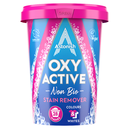 astonish oxy action powder non bio stain remover 625g