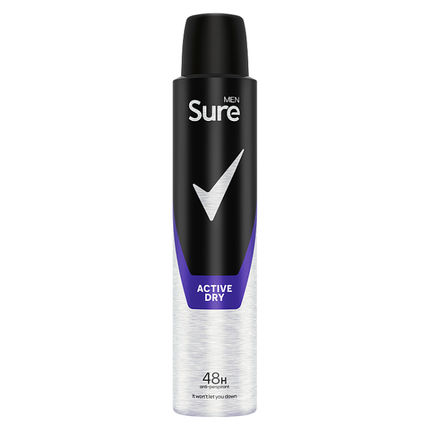 sure men anti perspirant aerosol active dry 200ml