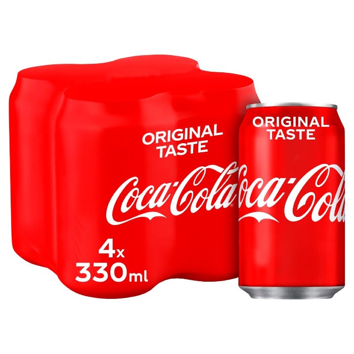 Coca-Cola Original 330ml Pack of 4