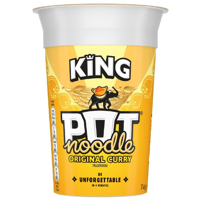 pot noodle king pot noodle original curry 114g