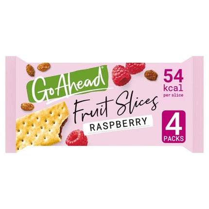 go ahead rasberry fruit slices 174g pack of 4