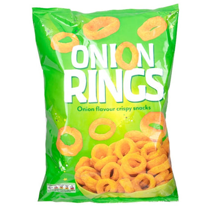 onion rings onion flavour crispy snacks 180g