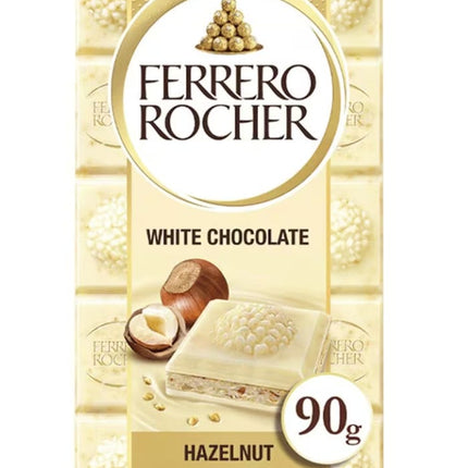 ferrero rocher white chocolate hazelnut bar 90g