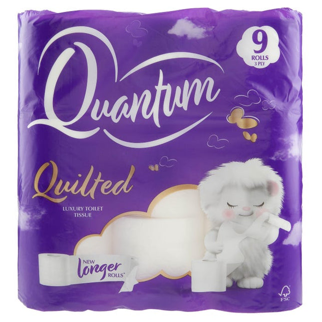 quantum quilted luxury toilet tissue 3 ply pack of 9
