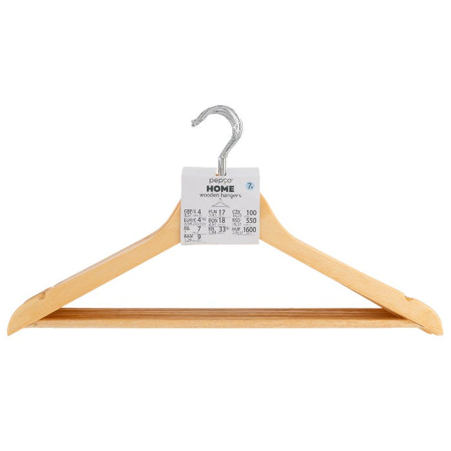 pepco wooden hanger pack of 7