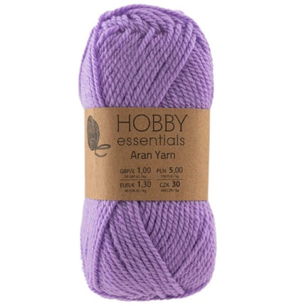 pepco hobby essentials knitting aran yarn 50g purple