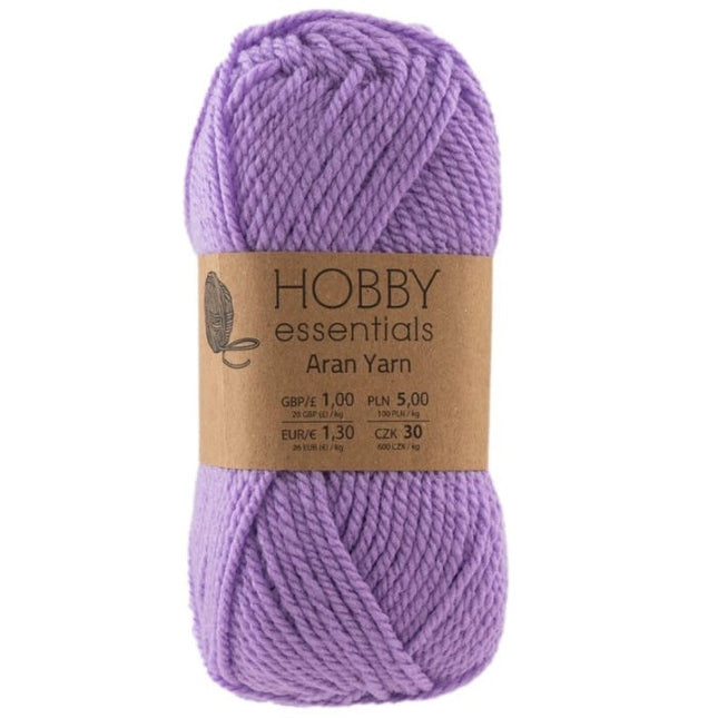pepco hobby essentials knitting aran yarn 50g purple