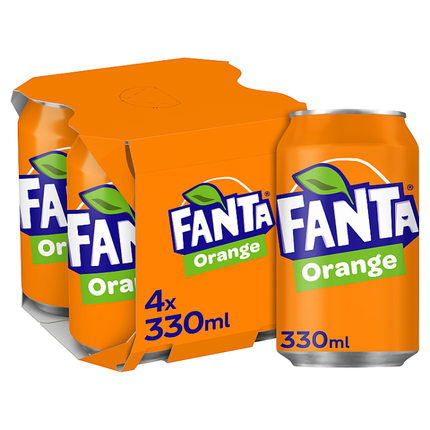 fanta orange 330ml pack of 4