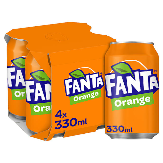 fanta orange 330ml pack of 4