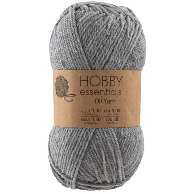 pepco hobby essentials knitting dk yarn 50g pastel grey