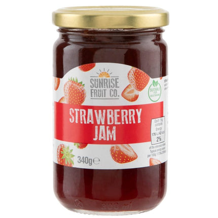 sunrise fruit co strawberry jam 340g