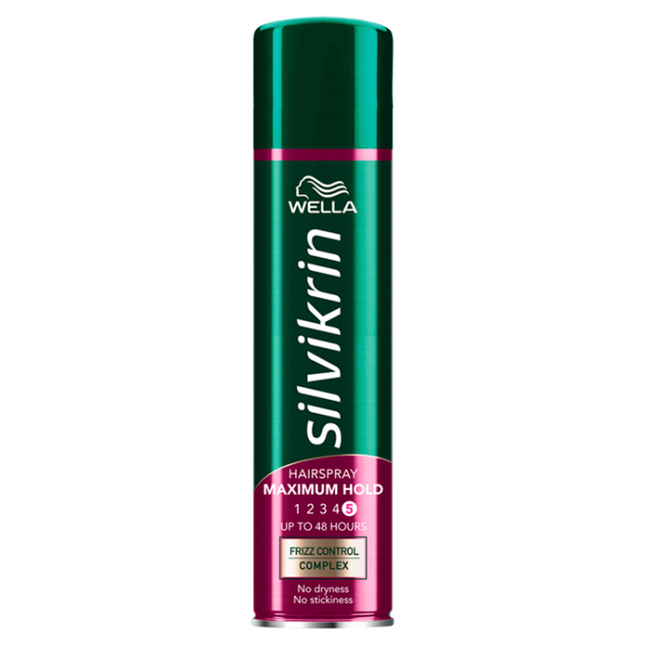 wella silvikrin hairspray max hold 500ml