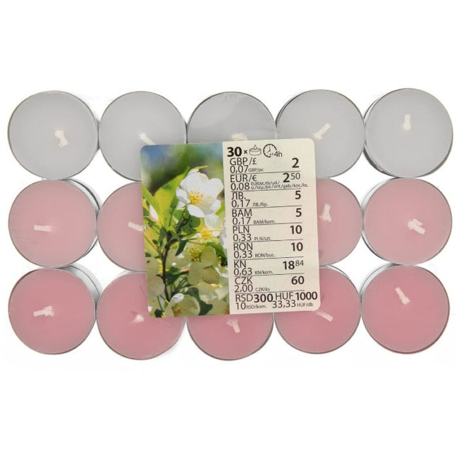 pepco pink scented tealights pack of 30