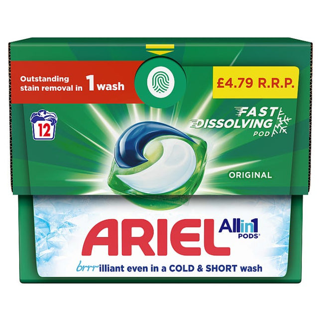 ariel all in 1 podsr washing capsules pack of 12