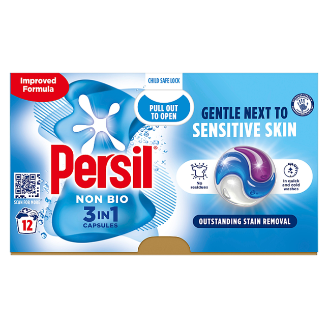 persil 3 in 1 washing capsules non bio 12 washes