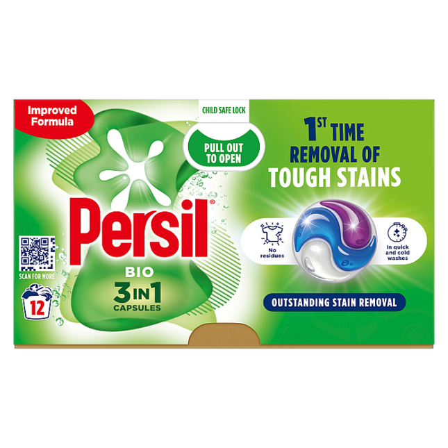 persil 3 in 1 washing capsules bio 12 washes