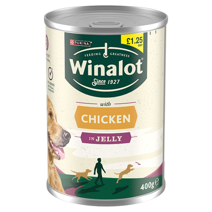 winalot classics mixed in jelly chicken wet dog food 400g