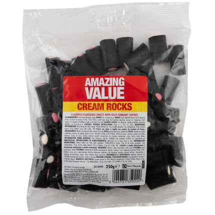 liquorice cream rocks 250g