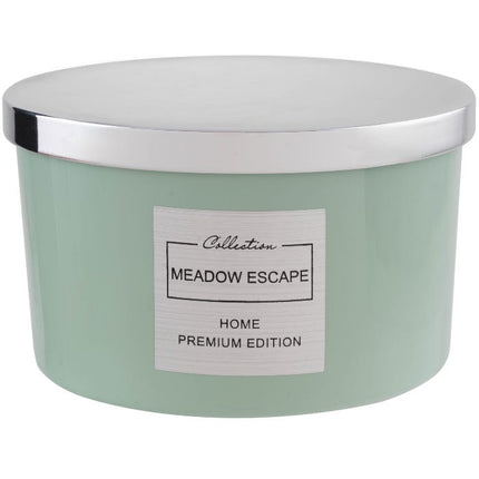 home premium edition metallic 3 wick candle meadow escape