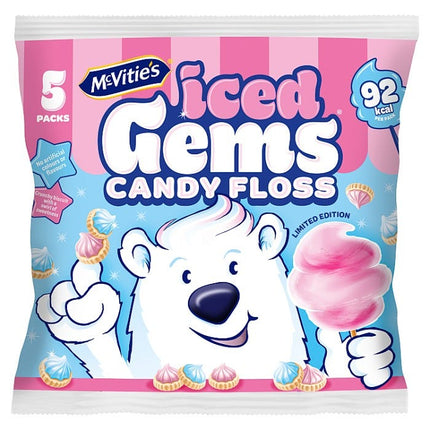 mcvities s iced gems candy floss flavour pack of 5